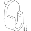 Wardrobe Rod Clip Black (IKEA Part #102116)