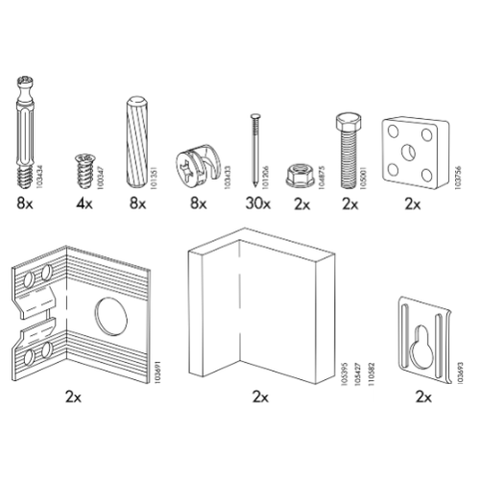IKEA AKURUM Cabinet Replacement Parts