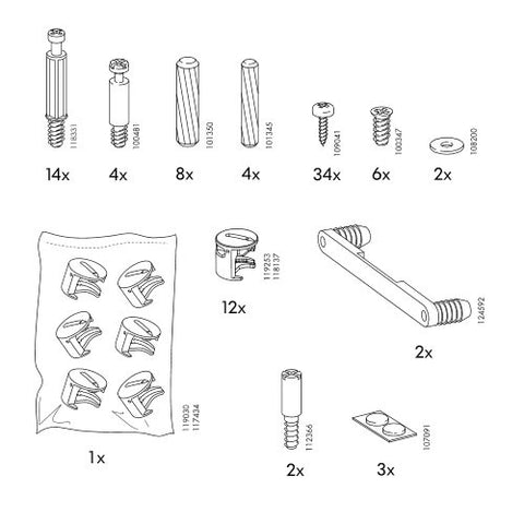 IKEA GALANT 3 DRAWER Chest Replacement Parts