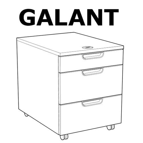 IKEA GALANT 3 DRAWER Chest Replacement Parts