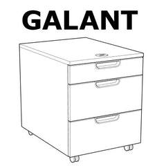 IKEA GALANT 3 DRAWER Chest Replacement Parts