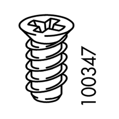 Flat Top Hinge/Bracket Screw #100347