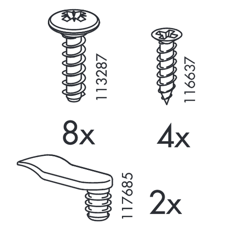 IKEA Besta Hinge Set