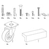 IKEA HOPEN Bedside Table Replacement Parts