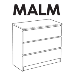 IKEA MALM Dresser Replacement Parts