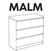 IKEA MALM Dresser Replacement Parts