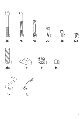 HEMNES Post Bedframe Replacement Parts