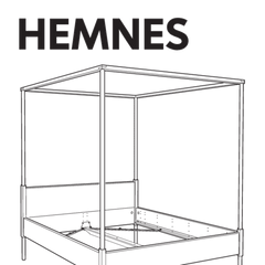 HEMNES Post Bedframe Replacement Parts