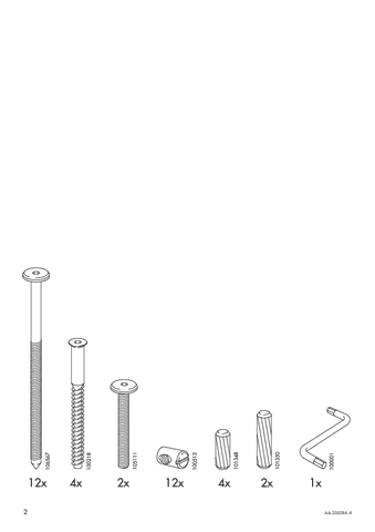 LEKSVIK EXT  Bedframe Replacement Parts