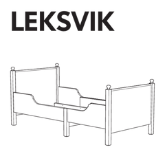 LEKSVIK EXT  Bedframe Replacement Parts