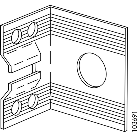 Wall Mount Bracket - White Cover Set (X 2) (IKEA Part #103691)