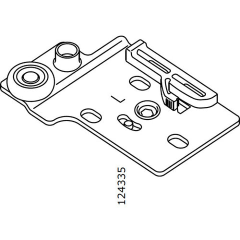 Pax Sliding Door Wheel Bracket (Left) (IKEA Part #124335)