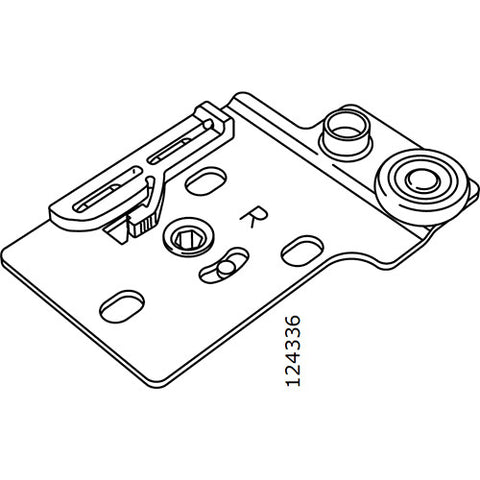 Pax Sliding Door Wheel Bracket (Right) (IKEA Part #124336)