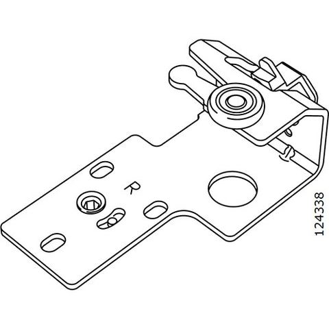 Pax Sliding Door Wheel Bracket (Right) (IKEA Part #124338)