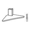 Godmorgdon - Plastic Corner Plug (Left) (IKEA Part #118845)