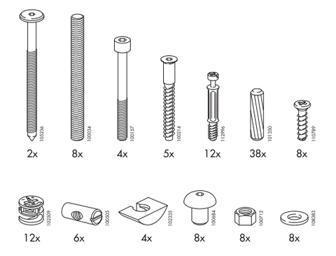 IKEA MANDAL Bed Frame Replacement Parts