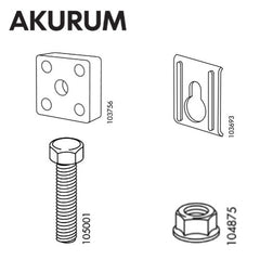 IKEA AKURUM Suspension Rail Set
